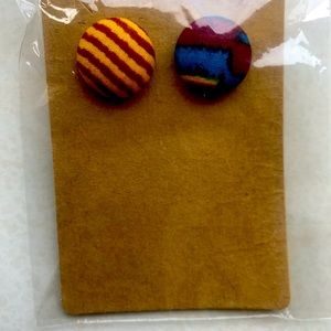 Authentic African print earrings